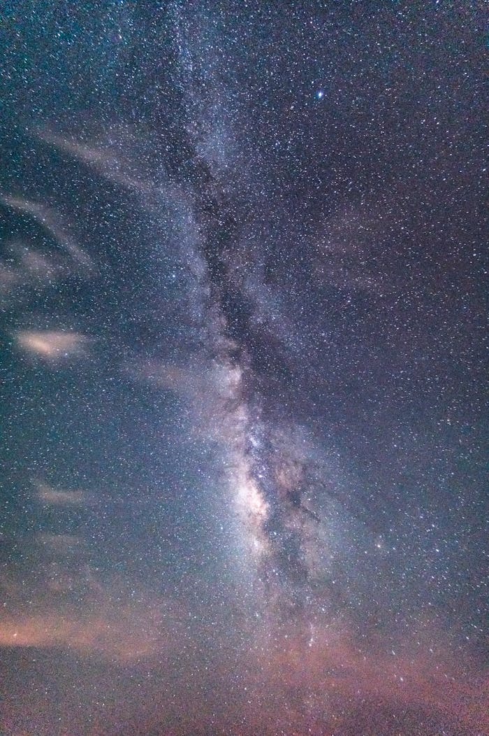 Capture of the Milky Way galaxy illuminating the night sky above Riyadh, Saudi Arabia.